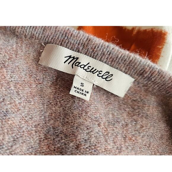 Madewell Coziest Yarn Kent Oversized Open Front Cardigan Sweater Women Sz S Pink - Picture 6 of 7